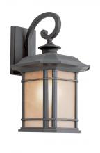 Trans Globe 5821 BK - 1LT WALL-MED-OUTD-LINEN GLASS